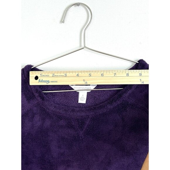 Charter Club Intimates Sweater Womens Size Small Purple Crewneck - Picture 4 of 9